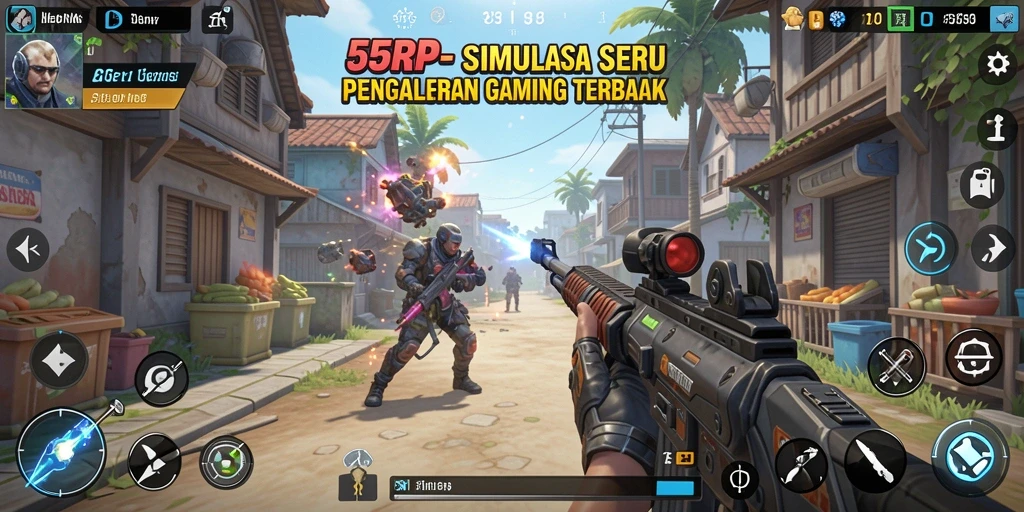 Screenshot utama <strong>55RP</strong> menampilkan gameplay simulasi yang mengesankan.