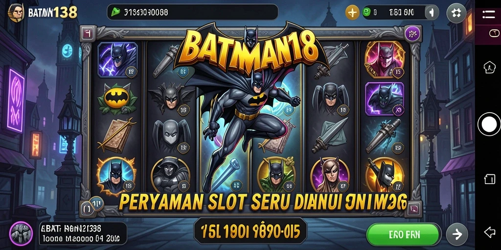 Tampilan grafis menakjubkan dalam permainan slot BATMAN138.