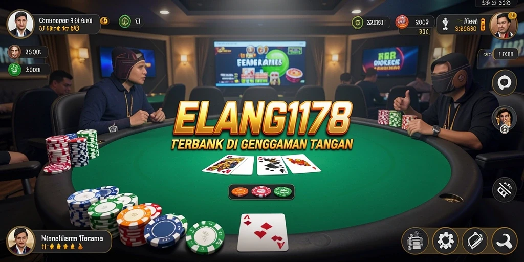Tampilan antarmuka yang menarik saat bermain Poker di ELANG178.