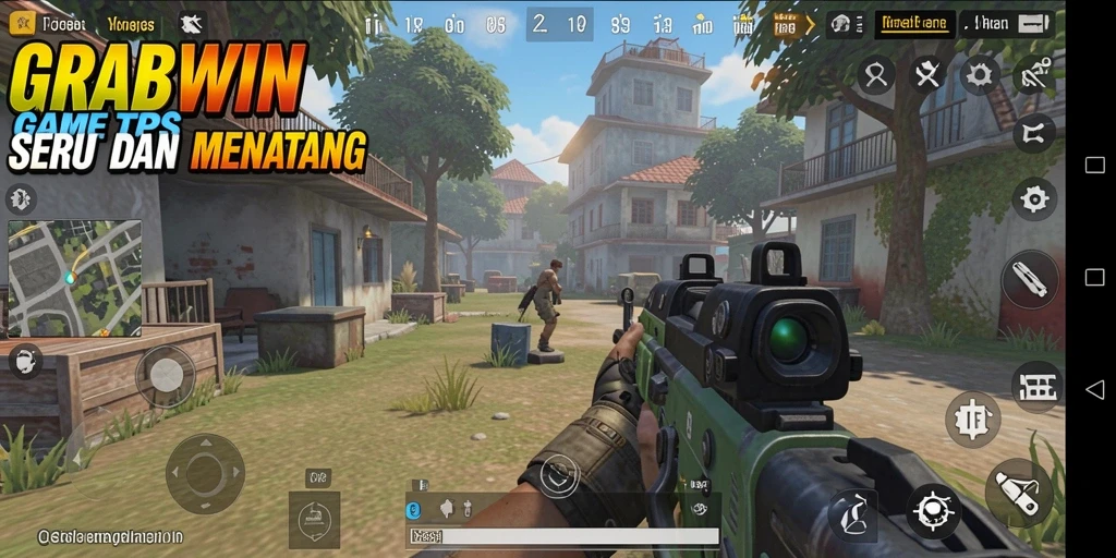Tangkapan layar gameplay menampilkan aksi seru dalam GRABWIN.
