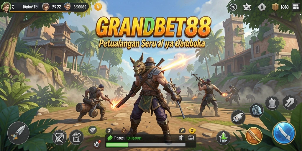 Tampilan gameplay <strong>GRANDBET88</strong> yang menakjubkan di dunia terbuka.