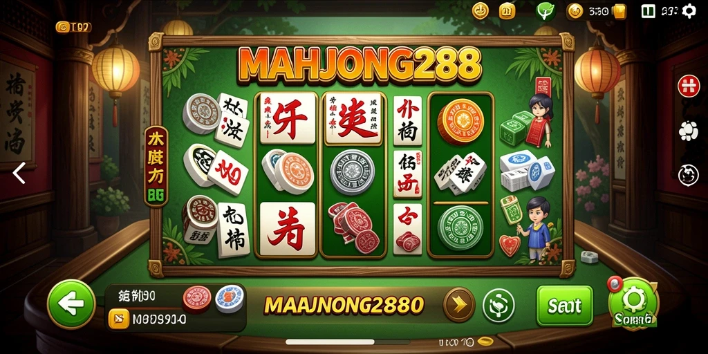 Tangkapan layar utama MAHJONG288 menampilkan gameplay Slot yang menarik.