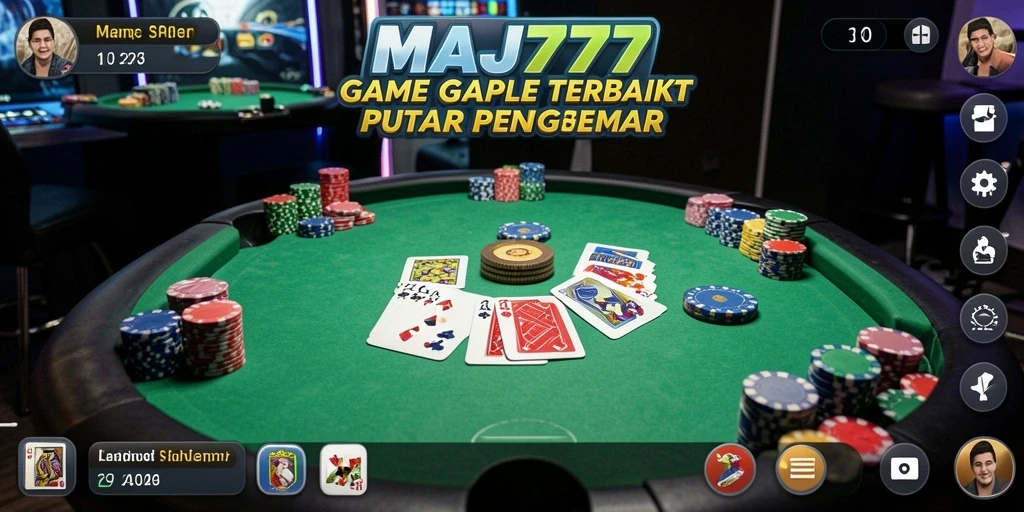 Tampilan gameplay MAJ777 menunjukkan aksi seru permainan Gaple.