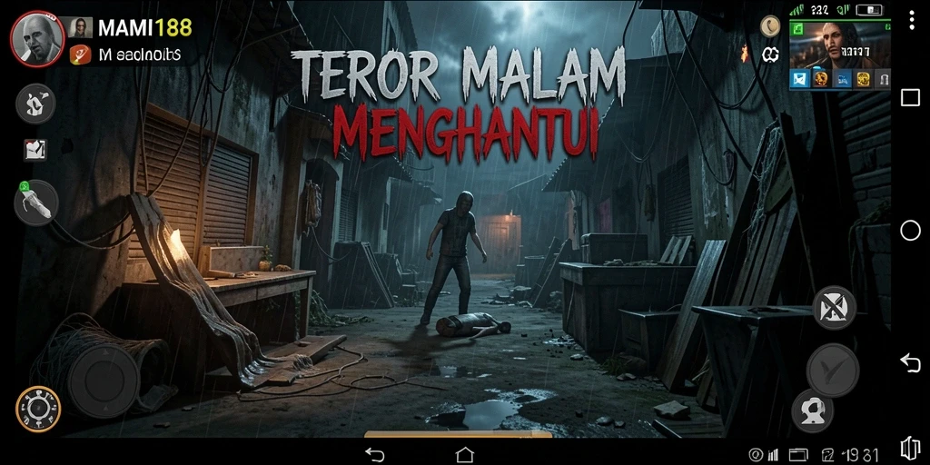 Tampilan menegangkan dalam gameplay MAMI188 saat berhadapan dengan makhluk Horror.