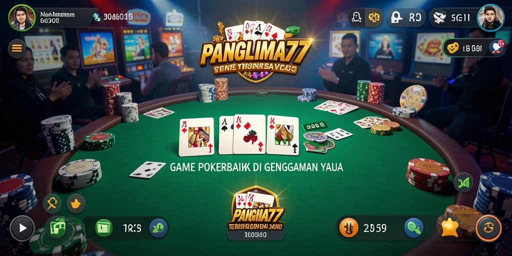 Screenshot gameplay PANGLIMA77 yang menampilkan momen seru bermain poker.