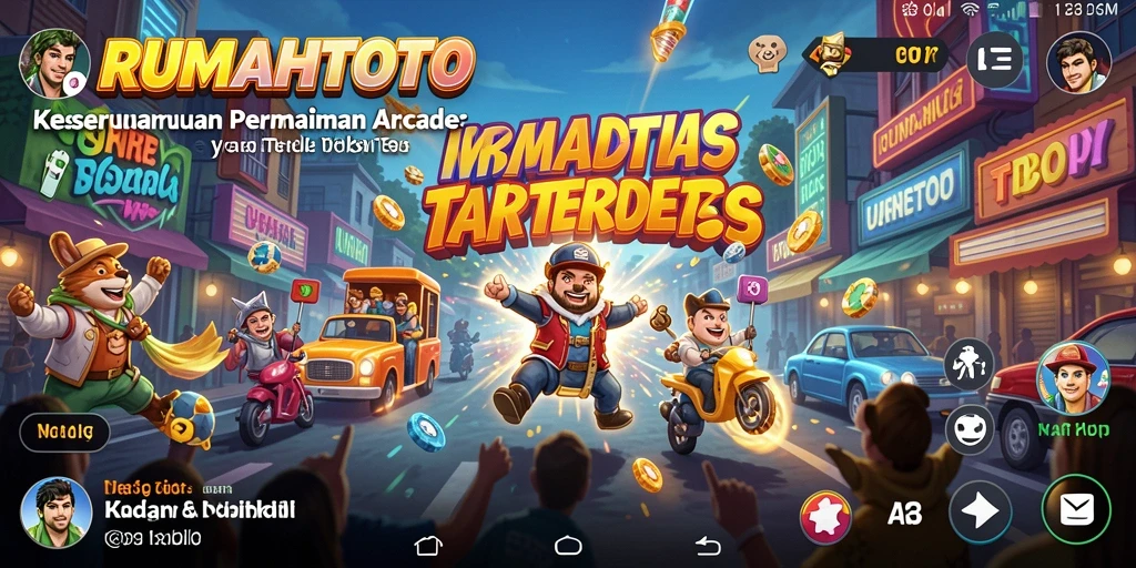 Tampilan gameplay RUMAHTOTO yang penuh warna dan seru.