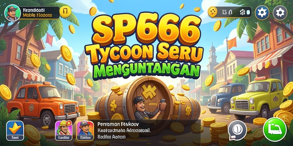 Tangkapan layar utama SP666 menampilkan dinamika gameplay Tycoon yang menarik.
