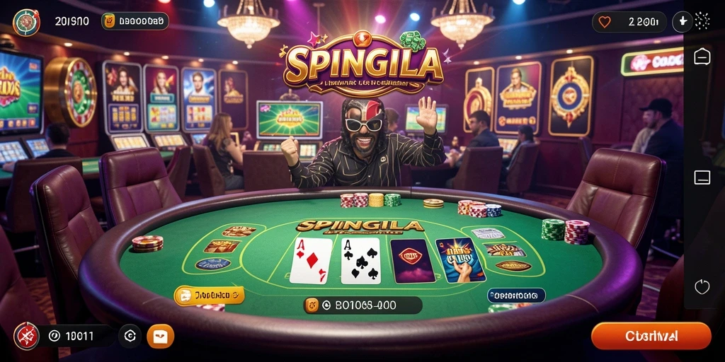 Tampilan menarik dari gameplay Live Casino SPINGILA yang mengasyikkan.
