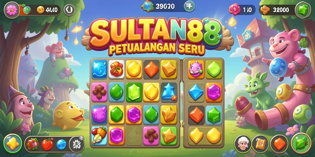 Tampilan gameplay seru dalam SULTAN88 dengan kombinasi objek.