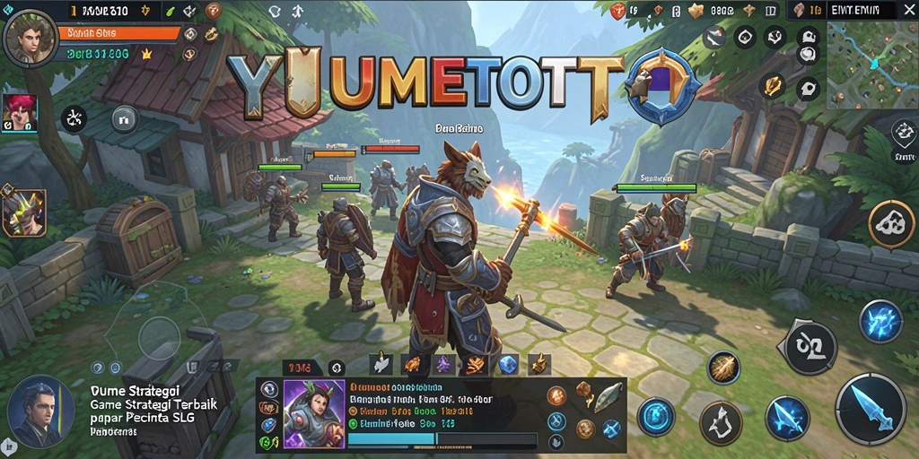Screenshot YUMETOTO menampilkan aksi strategi yang mendebarkan.